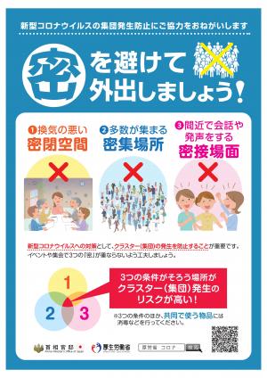 三密をさけましょう